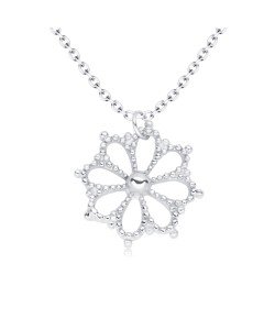 Flowers Bloom Shaped Silver Necklaces SPE-3856